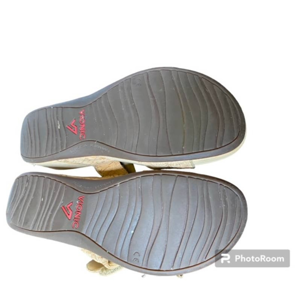Vionic Rio Women's Size 10.5 Gold Cork Adjustable Slip-On Comfort Sandals Shoes‎ - Picture 6 of 7